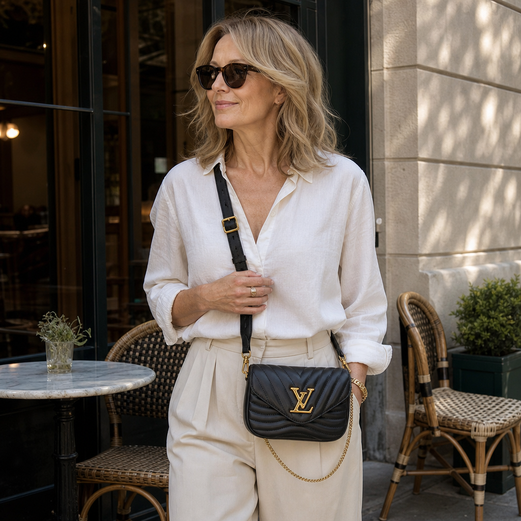 Quilted Chevron Flap Shoulder Bag — lifestyle