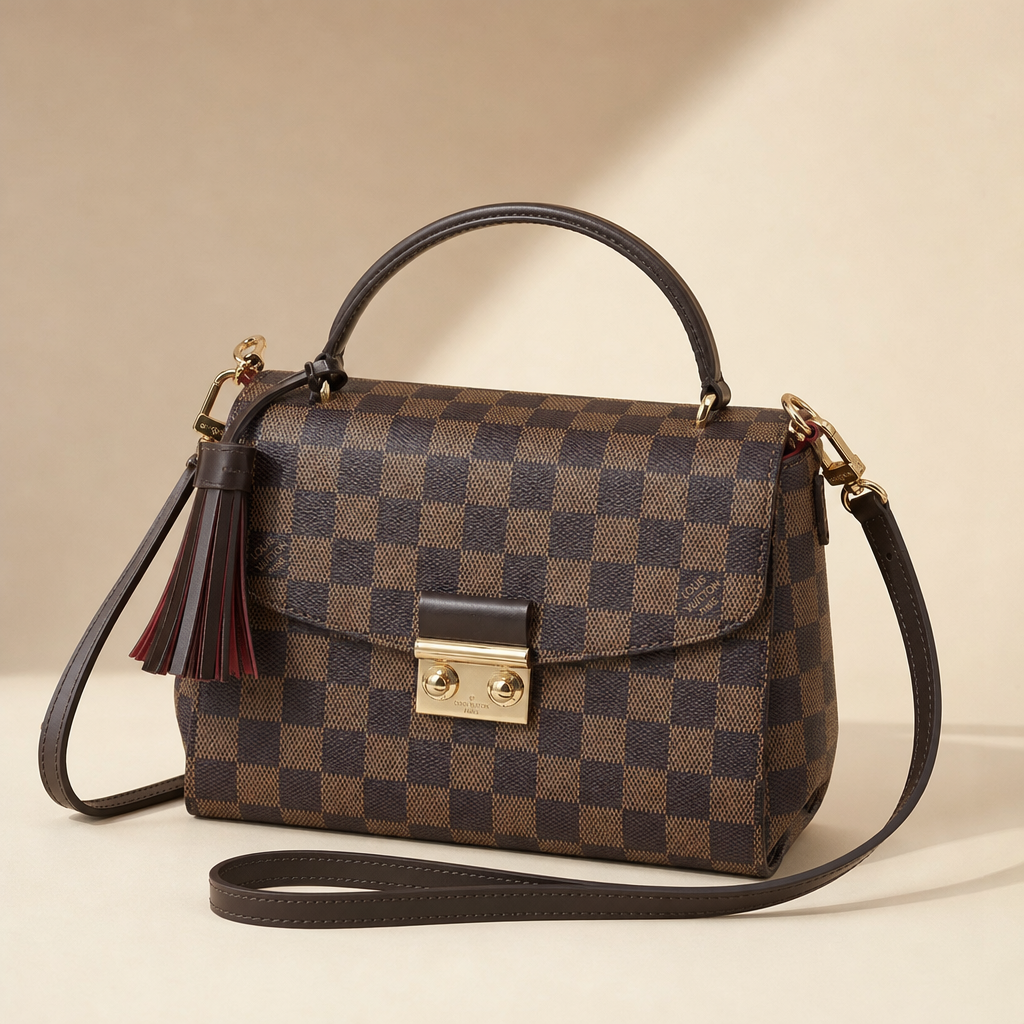 Checker Flap Bag with Chain Strap — hero