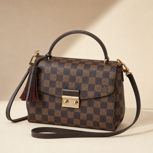 Checker Flap Bag with Chain Strap — hero