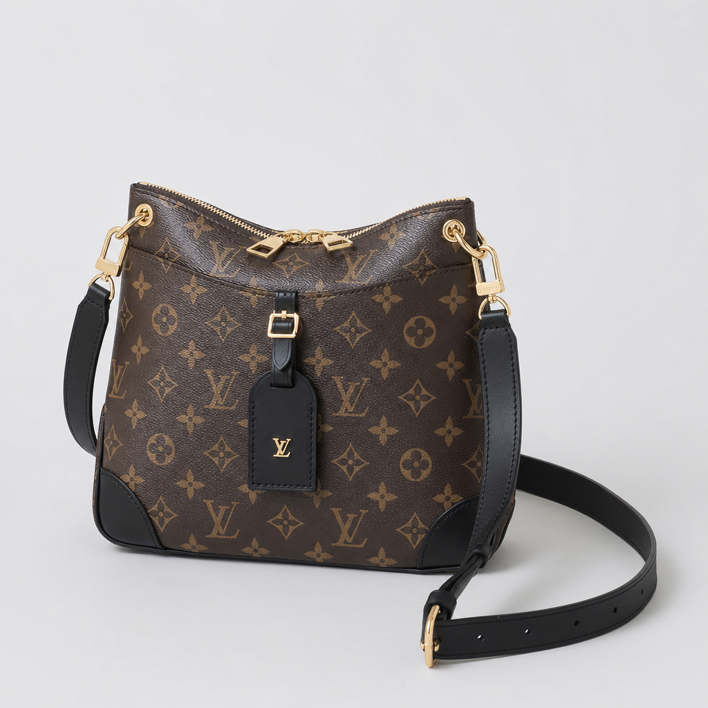 Monogram Crossbody Bag with Buckle Tab — variant 001