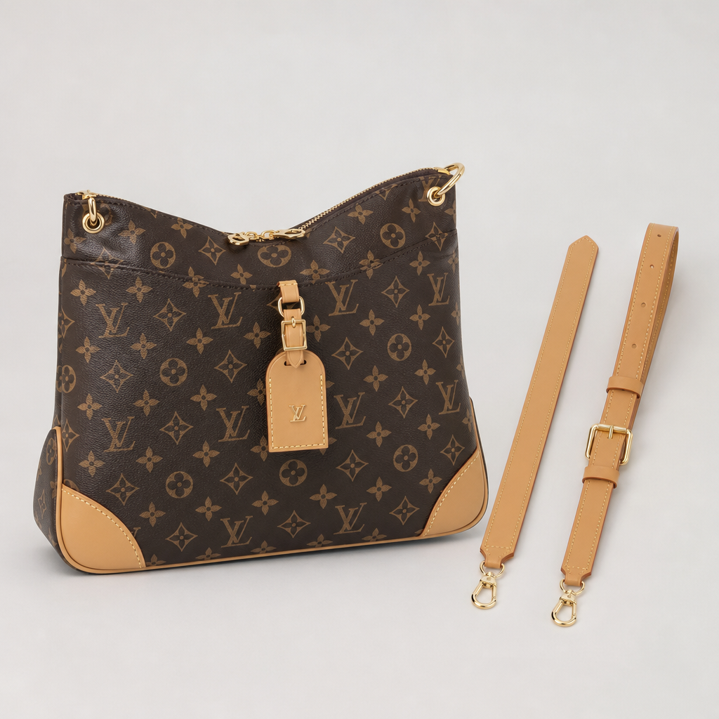 Monogram Crossbody Bag with Buckle Tab — variant 002