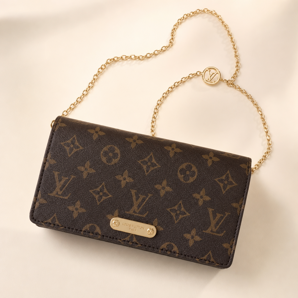 Monogram Chain Wallet Purse — hero