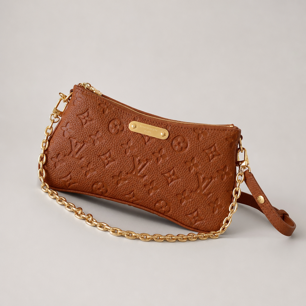 Embossed Monogram Chain Wristlet — variant 002