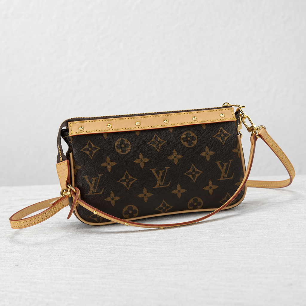Compact Monogram Zip Shoulder Bag — detail