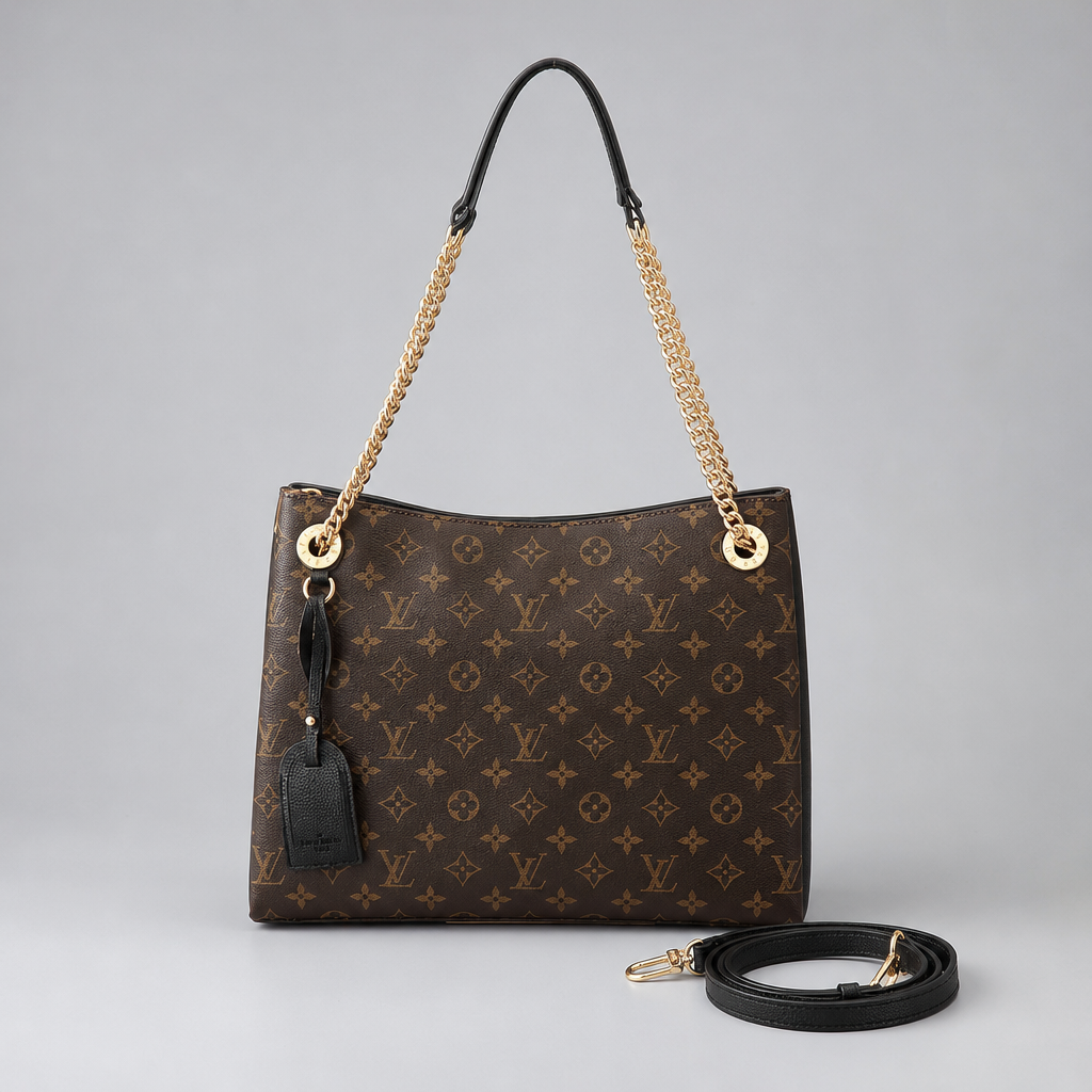Monogram Chain-Handle Shoulder Tote — variant 003