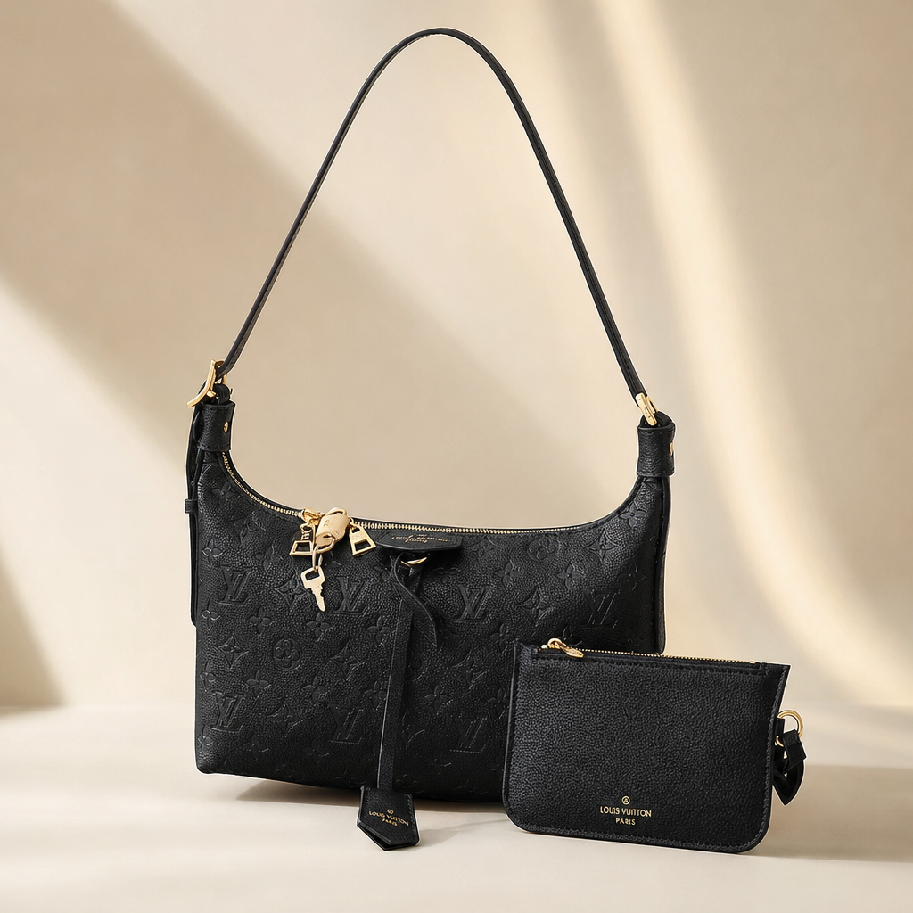 Monogram Shoulder Bag & Pouch Set — hero