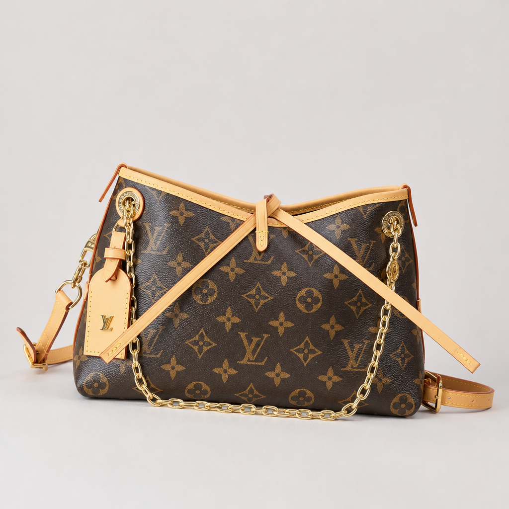 Chain-Accent Drawstring Shoulder Bag — variant 002