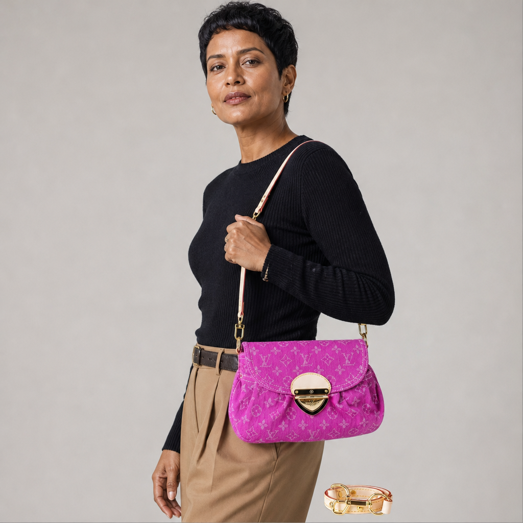 Monogram Flap Bag with Round Clasp — editorial carried