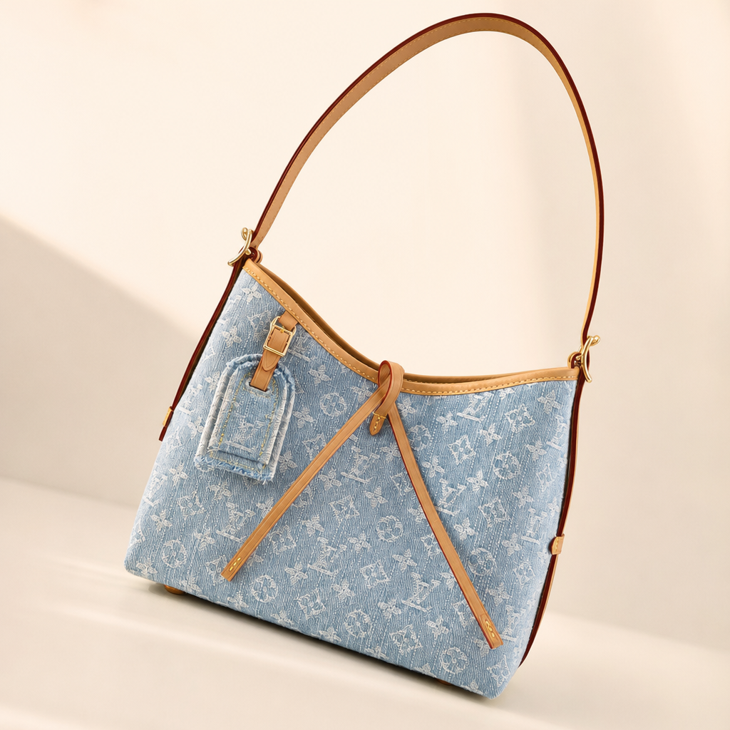 Diagonal-Trim Monogram Shoulder Bag — hero
