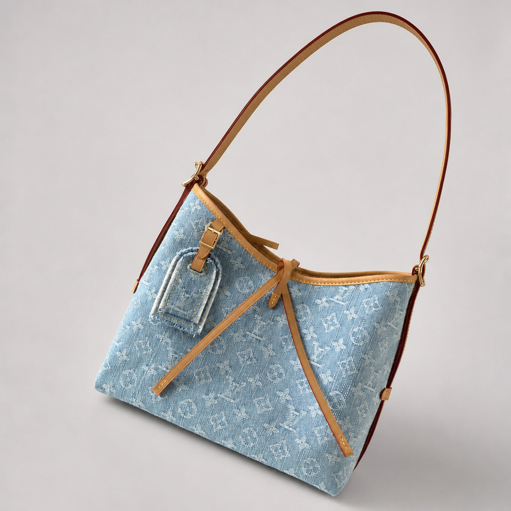 Diagonal-Trim Monogram Shoulder Bag — variant 001