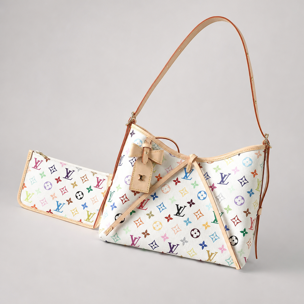Diagonal-Trim Monogram Shoulder Bag — variant 006