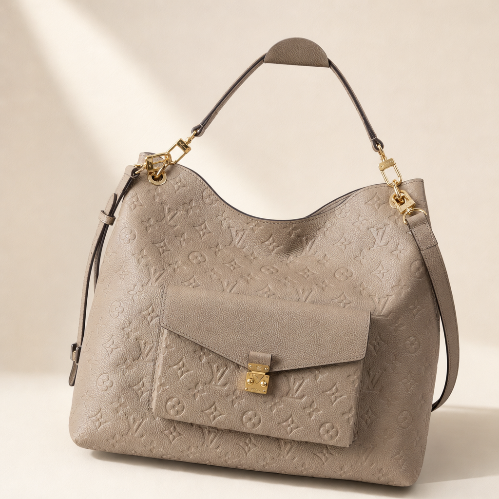 Leather Hobo Bag with Front Pocket — hero