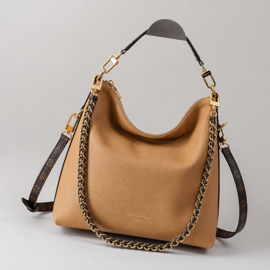 Leather Hobo Bag with Front Pocket — variant 003