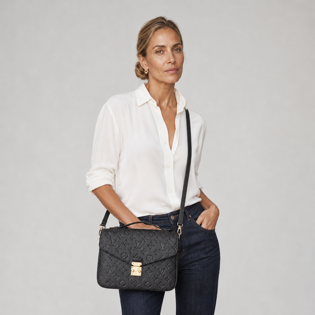 Monogram Top Handle Flap Bag — editorial carried