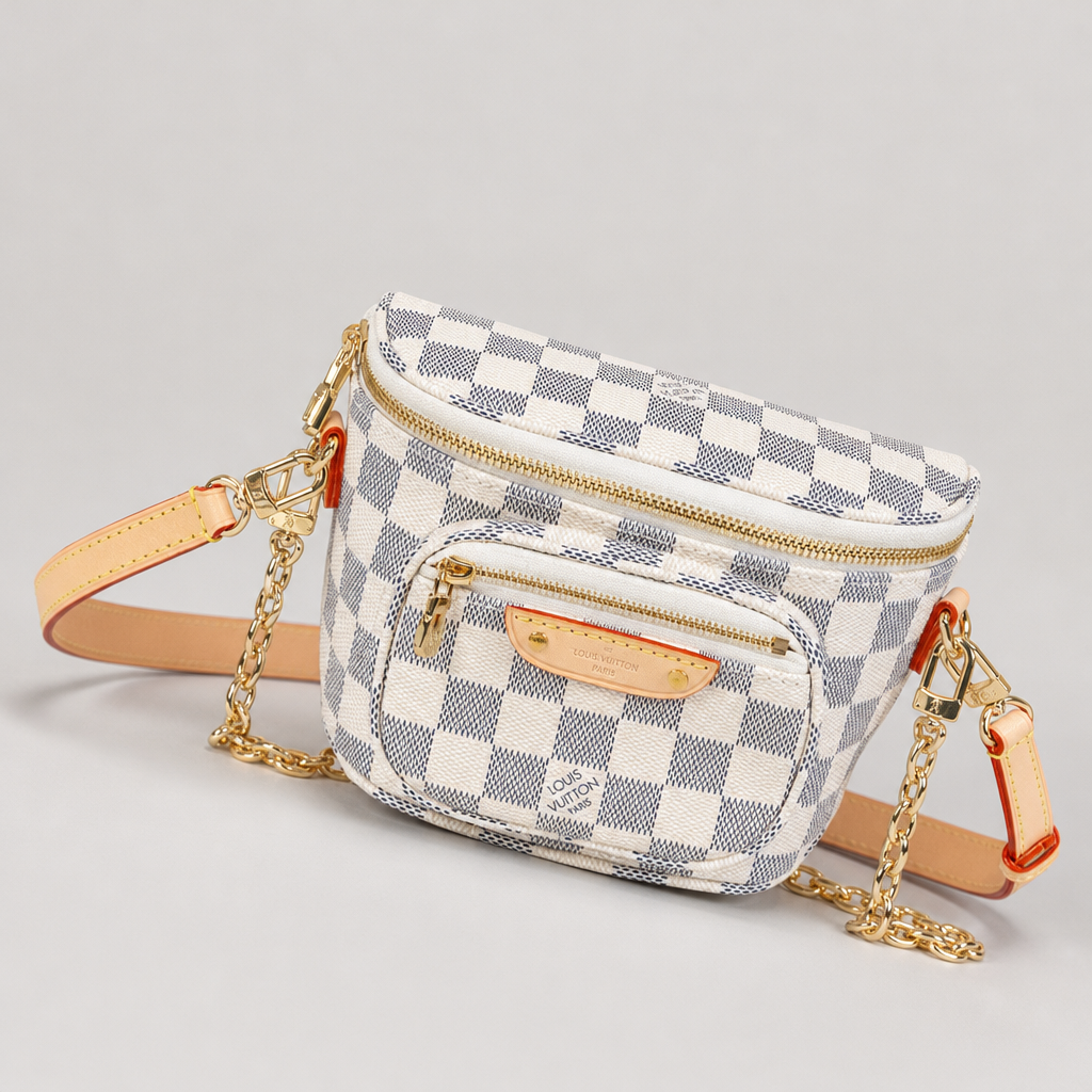 Checkered Zip Shoulder Bag — variant 001