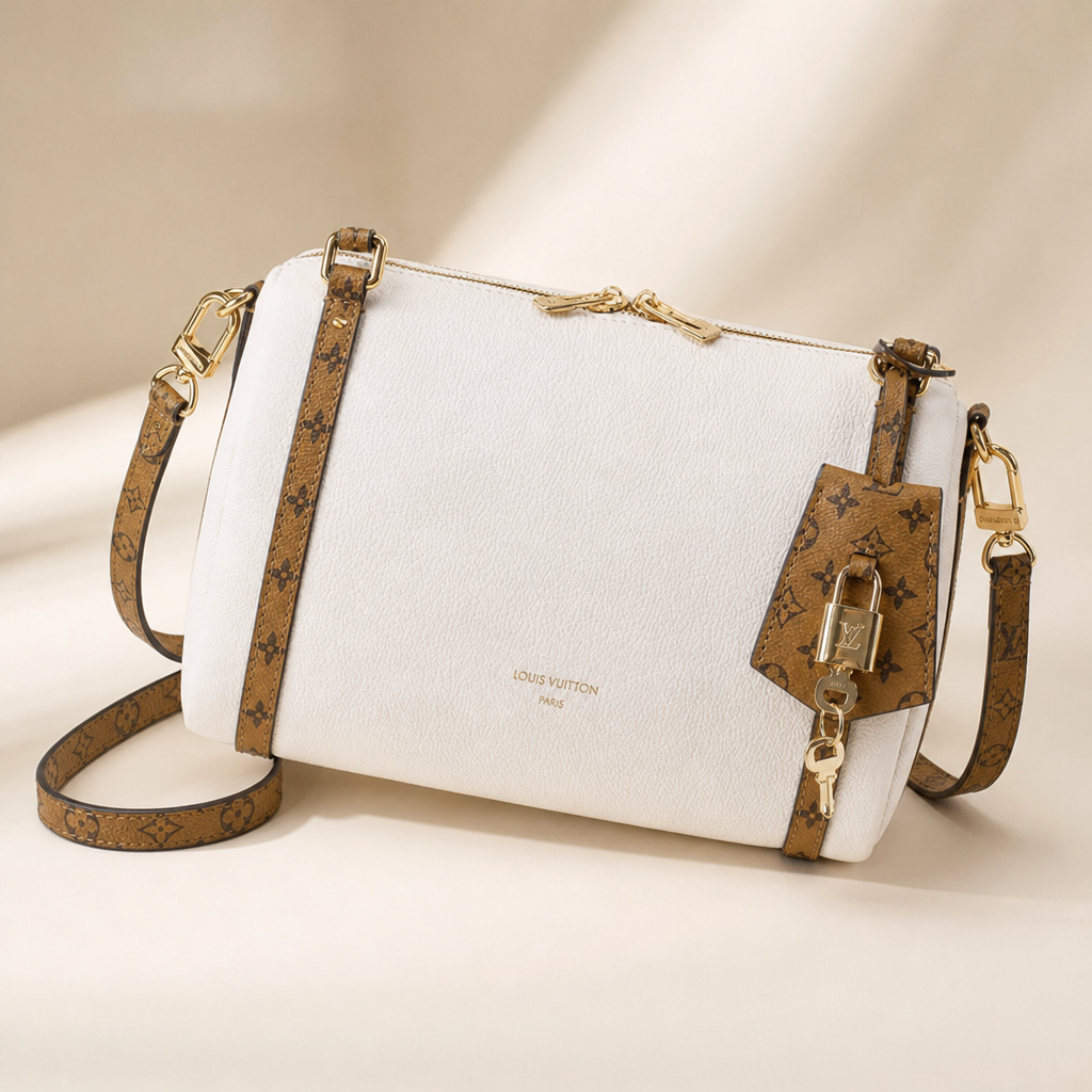 Monogram-Trim Zip Pouch — hero