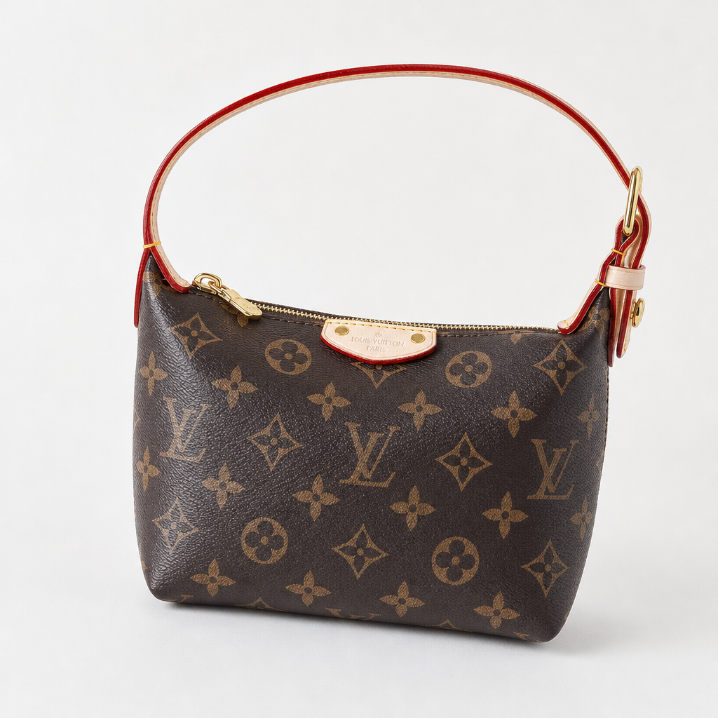 Slim-Strap Crescent Shoulder Bag — detail