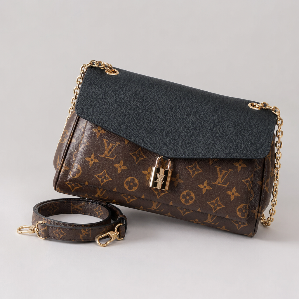 Monogram Chain Bag with Contrast Flap — variant 001