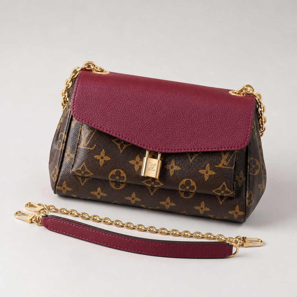 Monogram Chain Bag with Contrast Flap — variant 002