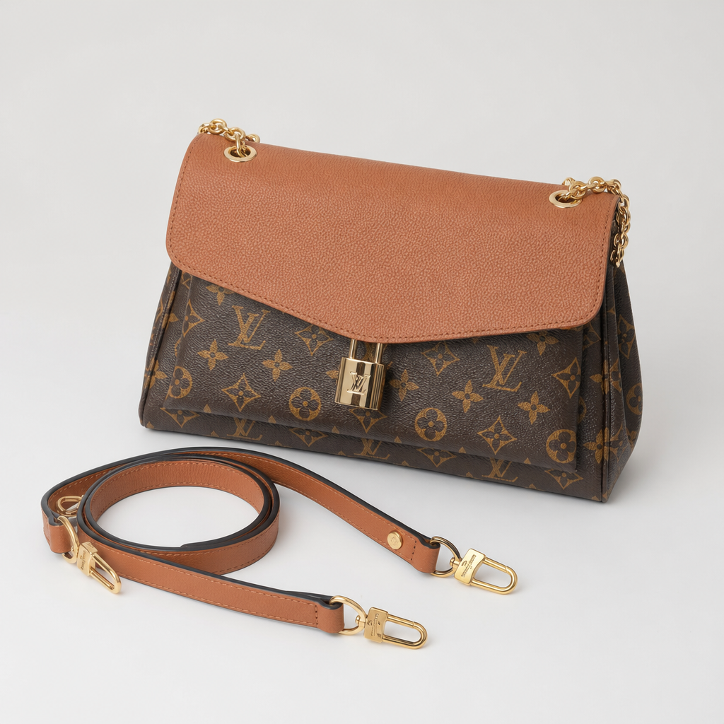 Monogram Chain Bag with Contrast Flap — variant 003
