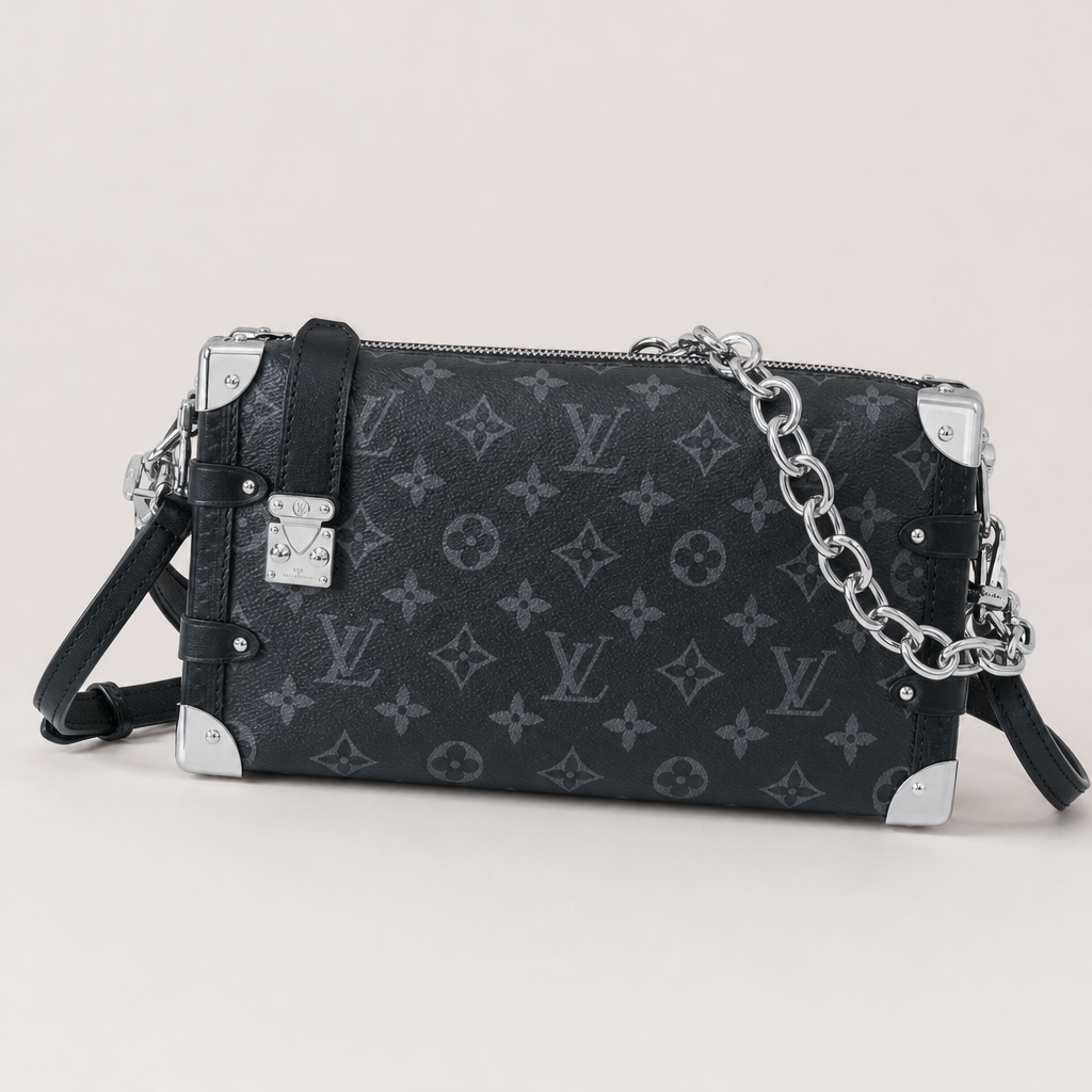 Monogram Triangle Chain Shoulder Bag — detail