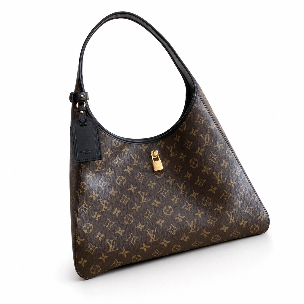 Monogram Zip-Top Shoulder Bag — detail