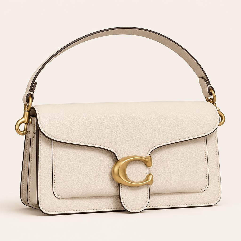 Luxury variant anchor — White — Textured Flap Shoulder & Crossbody Bag