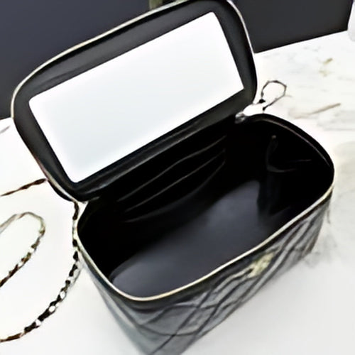Quilted Leather Vanity Crossbody Bag