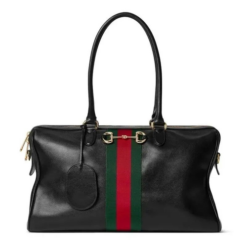 Structured Stripe Tote Satchel