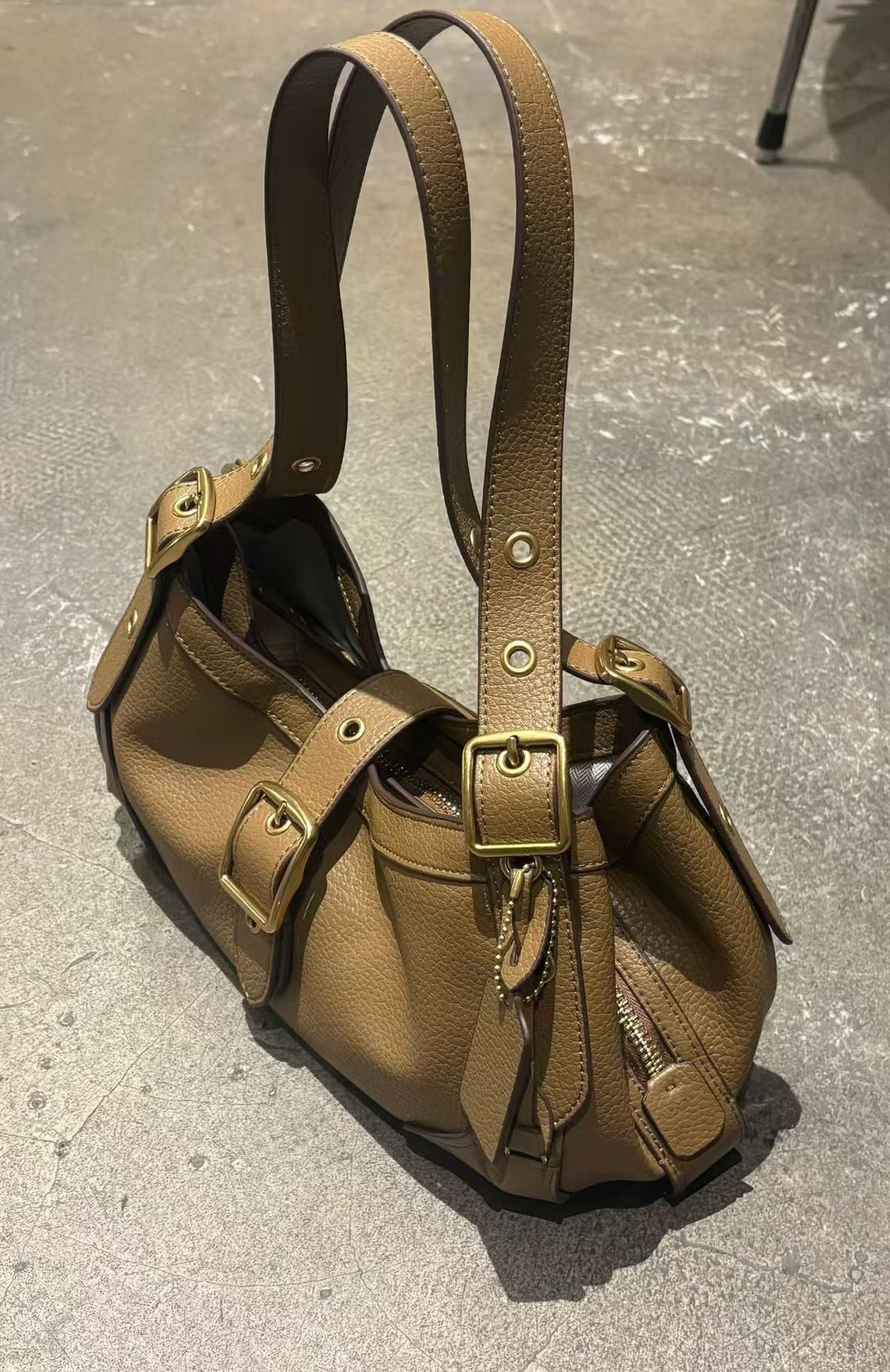 Genuine Leather Drifter31 Vintage Underarm Bag Maillard Style Cowhide Biker Bag Light Luxury Niche Vintage Shoulder Bag