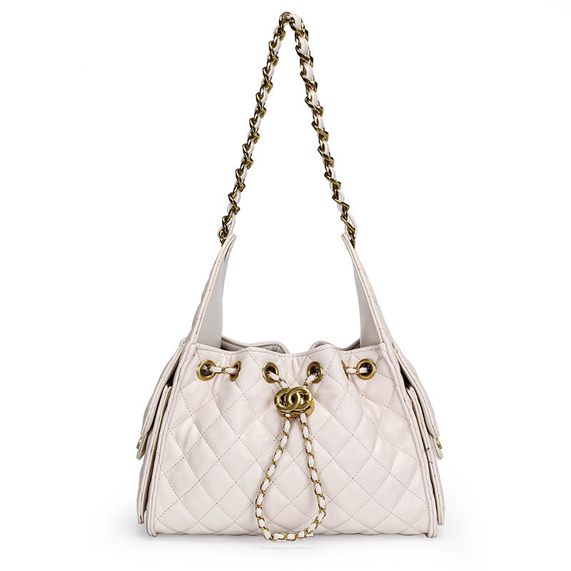 Women's Diamond Quilted Retro Shoulder Bag