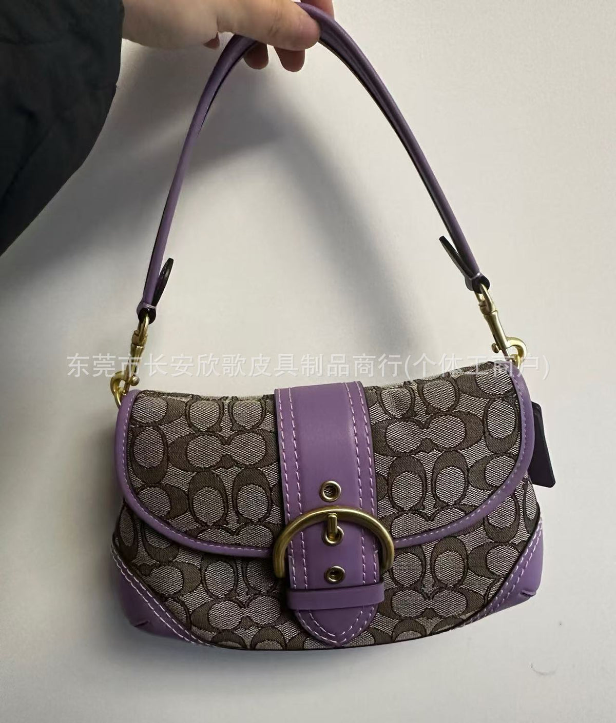 Koujia New SOHO Pea Bag Shoulder Crossbody Bag Classic Handbag Monogram Leather Vintage Underarm Bag Women's Bag