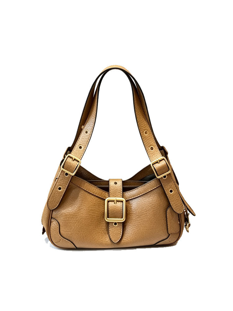 Korean Style Spicy Girl Biker Underarm Bag 2026 New Women's Handbag Multi-layer Saddle Bag Shoulder Bag Cross-border In-stock