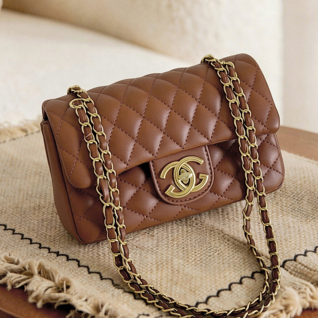 The Quilted Chain Flap Crossbody Bag