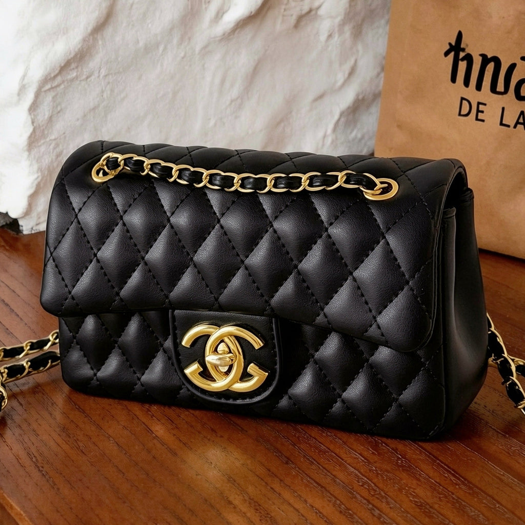 The Quilted Chain Flap Crossbody Bag