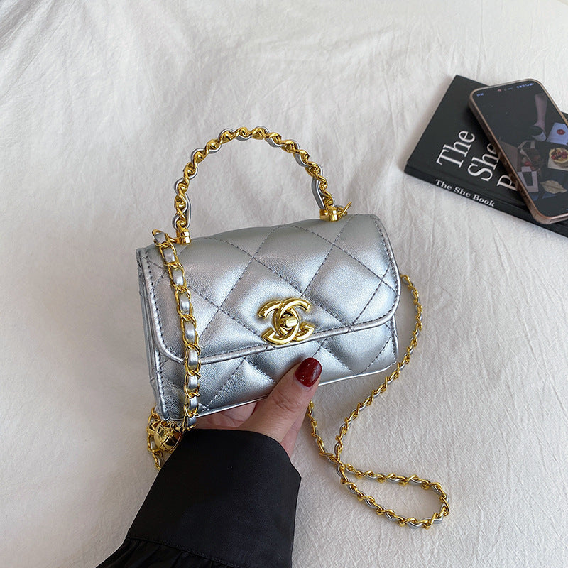 Women's Diamond Quilted Chain Shoulder Bag