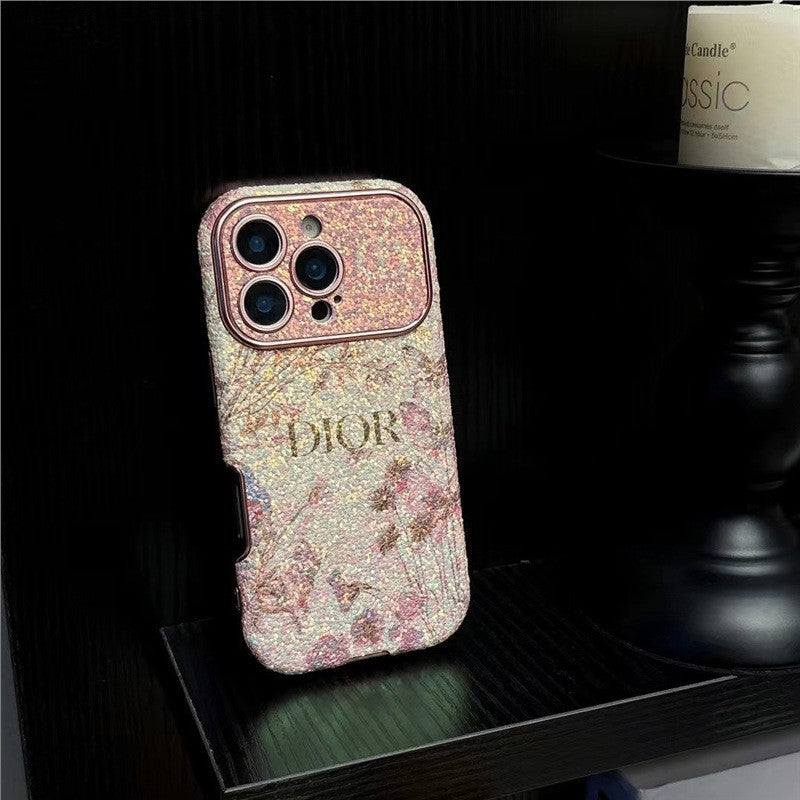Women's Sparkling Diamond Flower Phone Case for iPhone
