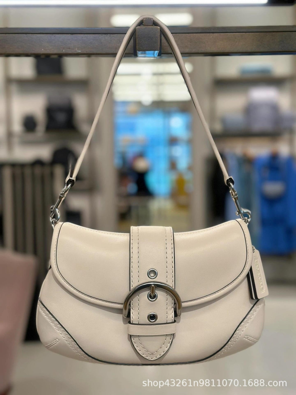 Koujia New SOHO Pea Bag Shoulder Crossbody Bag Classic Handbag Monogram Leather Vintage Underarm Bag Women's Bag