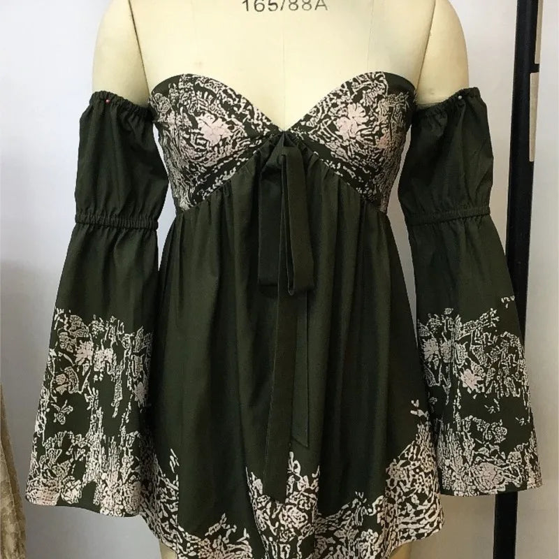 Off-the-Shoulder Babydoll Mini Dress