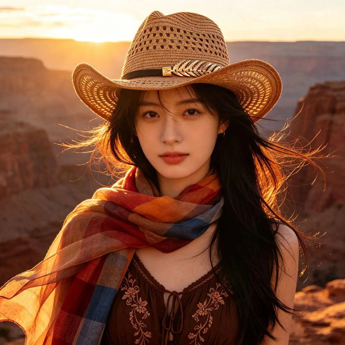 Openwork Cowboy Hat