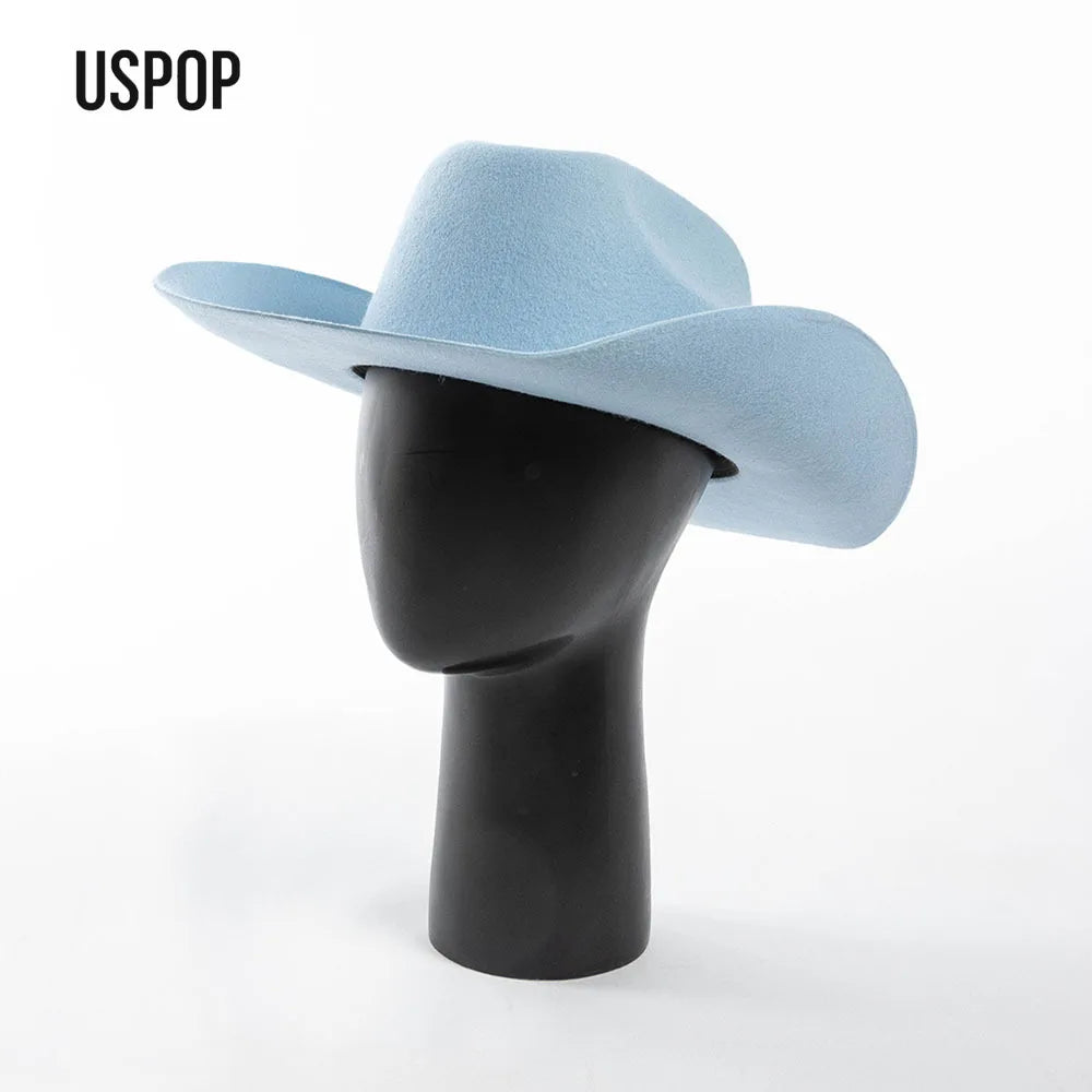 Structured Wide Brim Cowboy Hat