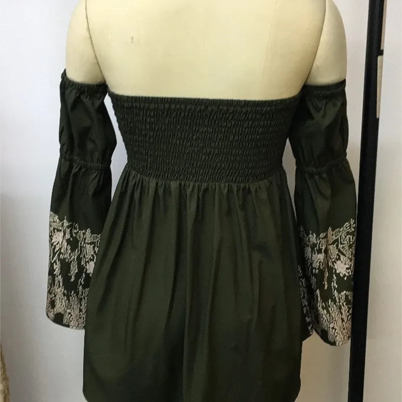 Off-the-Shoulder Babydoll Mini Dress
