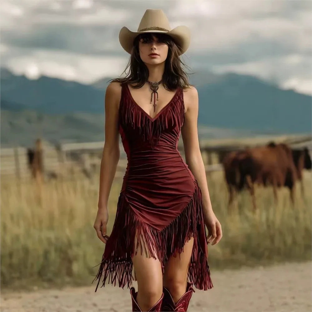 Fringe Bodycon Mini Dress