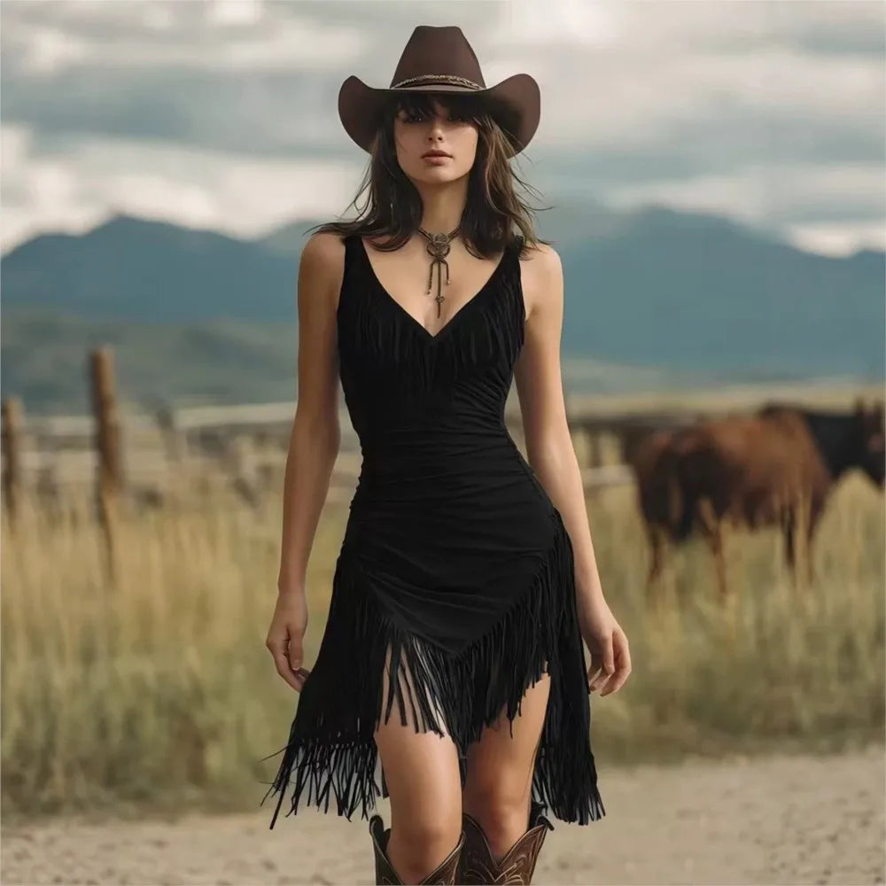 Fringe Bodycon Mini Dress