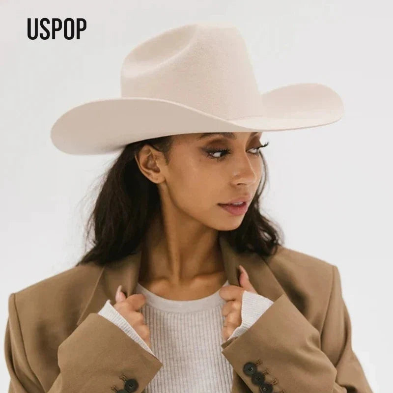 Structured Wide Brim Cowboy Hat
