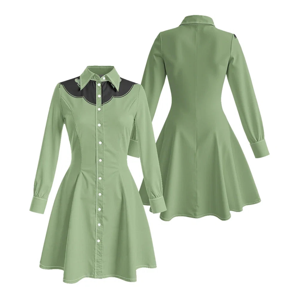 Western Fit-And-Flare Shirt Dress