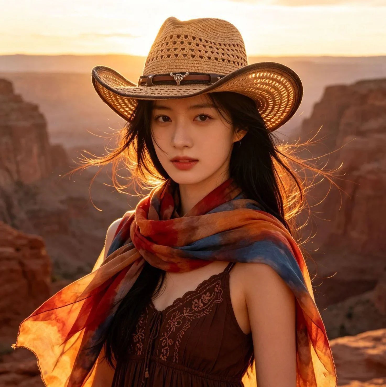 Openwork Cowboy Hat