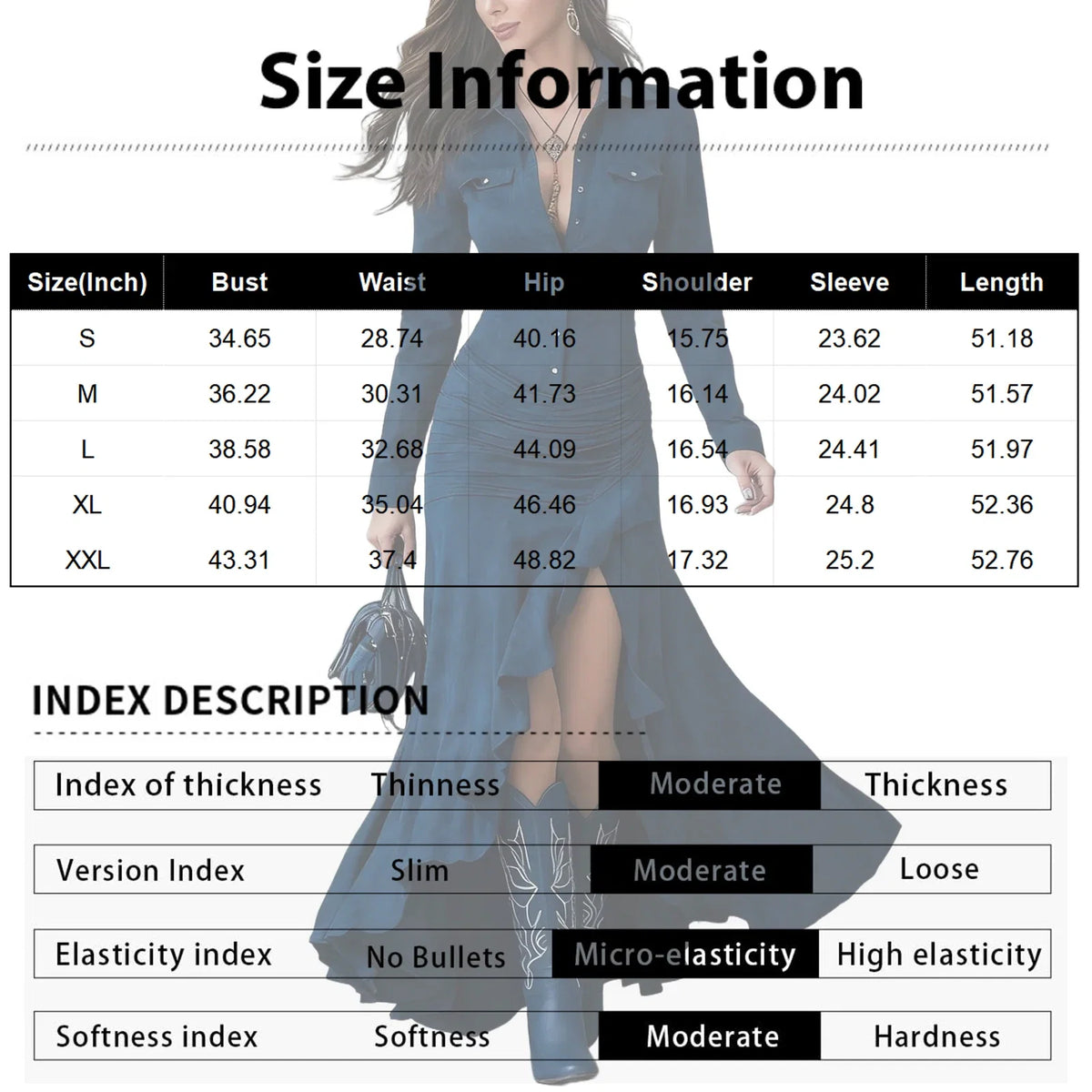 Western Inspired High Low Maxi Dress