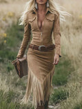 Western-Inspired Tassel Maxi Dress