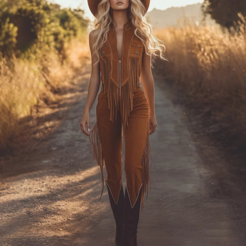 Fringe Western Jumpsuit